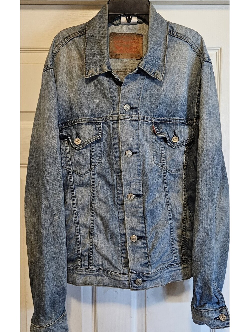 Levi Strauss Denim Jean Trucker Jacket 70797 Men Med. Grunge